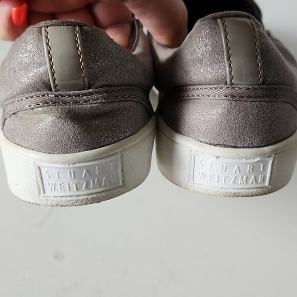 STUART WEITZMAN | Vance Glitz Sneakers Slipons Girls Sz 3 - Picture 5 of 7